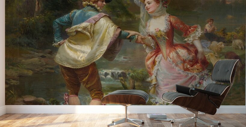 Très Galant by Cesare Auguste Detti [1847–1914] Wall Murals