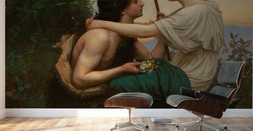 Daphnis and Chloe [1893] by Camille Félix Bellanger [1853–1923] Wall Murals