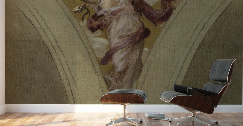 La chanson bacchique [1888–1899] by François Schommer [1850–1935] Wall Murals