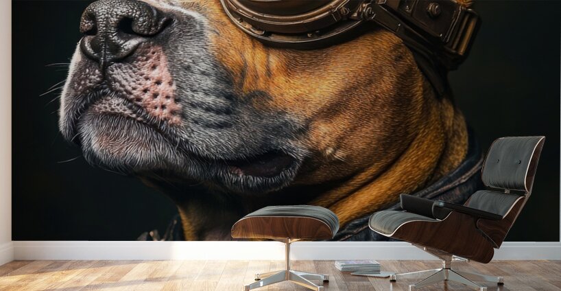Steampunk Animal - A Cool Biker Dog Wall Murals