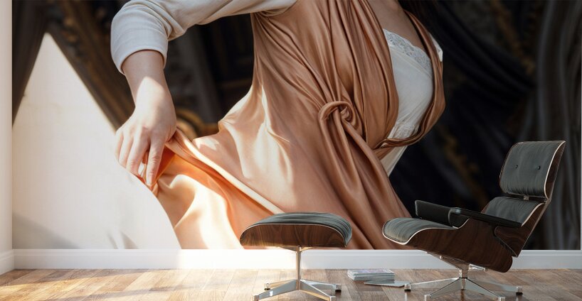 Peach Colored Gown  Wall Murals