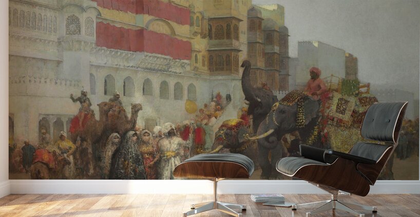 A Fête Day at Bekanir – Beloochistan. Bekanir [ca 1895–1903.] by Edwin Lord Weeks [1849–1903] Wall Murals