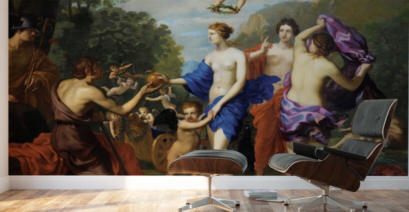 Le Jugement De Paris [The Judgment  Of Paris] by Charles Errard [1606–1689] Wall Murals