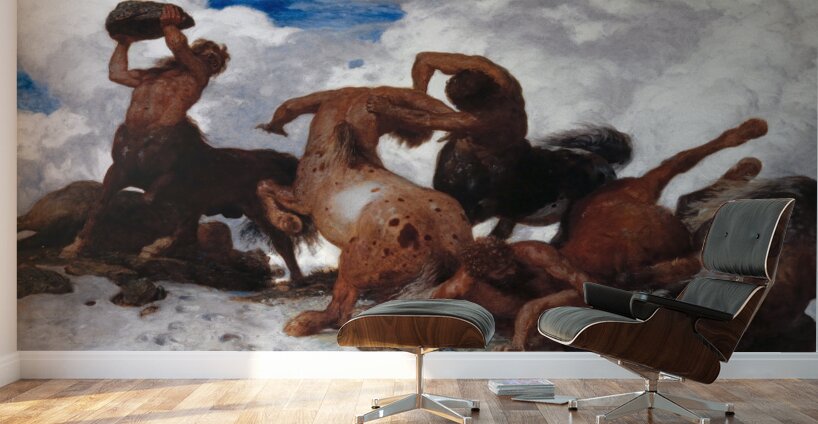 Battle of the Centaur [1872–1873] by Arnold Böcklin [1827–1901] Wall Murals