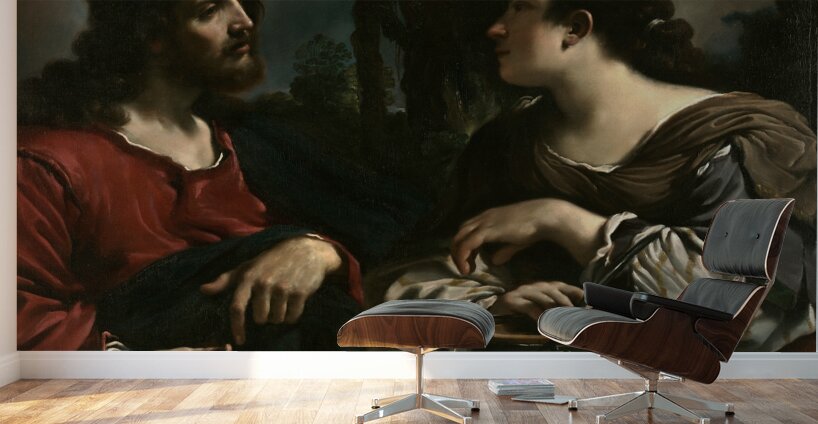 Christ And The Woman Of Samaria [1619–1620] by Guercino [1591–1666] Wall Murals