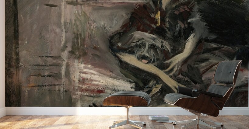 Lady In A Yellow Hat With Her Dog [The Marchesa Casati] [1931] by Giovanni Boldini [1842–1931] Wall Murals