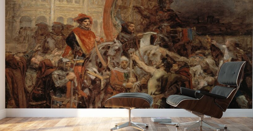 Etienne Marcel et la Grande Ordonnance de 1357 [1883] by Diogène Maillart [1840–1926] Wall Murals