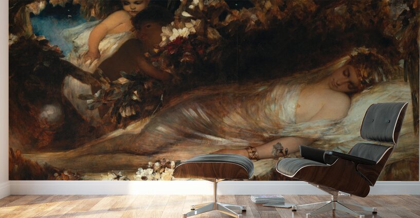 Titania Sleeping by Heinrich Faust [1843–1891] Wall Murals