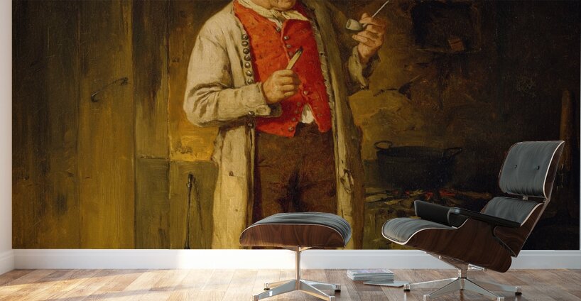 The New Pipe by August Jernberg [1826–1896] Wall Murals