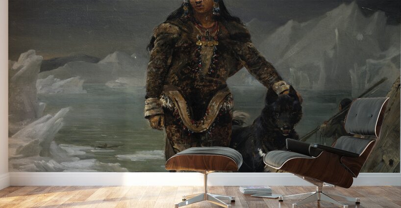 A Woman from the Land of Eskimos [1826] by Léon Cogniet [1794–1880] Wall Murals