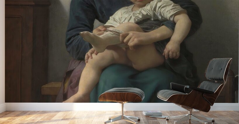 La grande soeur [1877] by William Bouguereau [1825–1905] Wall Murals