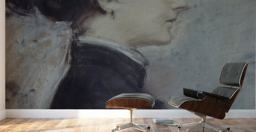 Portrait de femme de profil by Paul César Helleu [1859–1927] Wall Murals