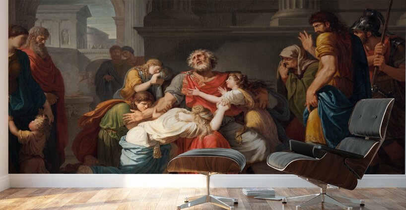 The Blind Oedipus Commending his Children to the Gods [1784] by Bénigne Gagneraux [1756–1795] Wall Murals