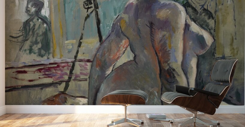 Nu à l’atelier [La Croupe. Rue Boursault] [1903] by Henri Manguin [1874–1949] Wall Murals