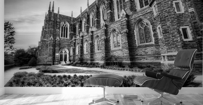 Duke Chapel Architecture in Black and White – Durham NC Wall Murals