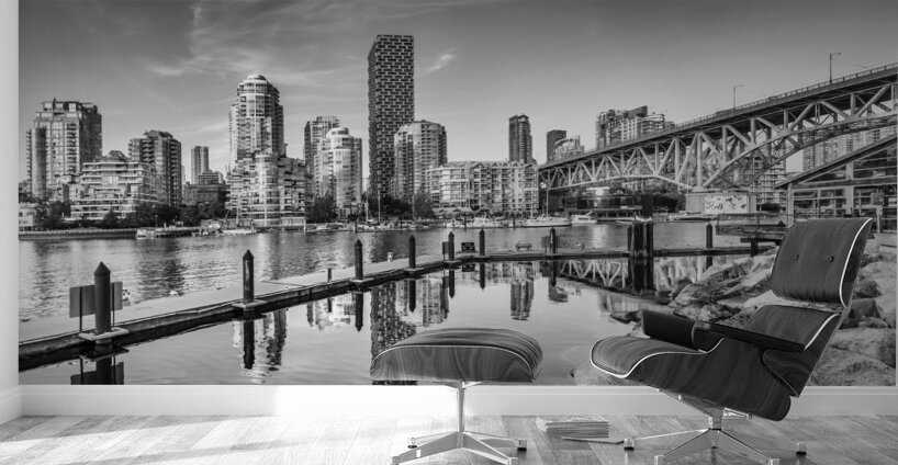 Vancouver impression of Granville Island | Monochrome Wall Murals