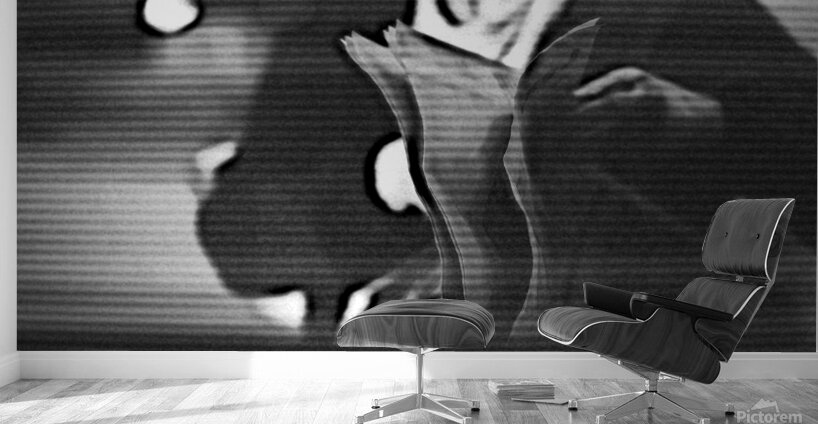 lonely woman reading in the evening room latest newspaper   reading breaking news Wall Murals