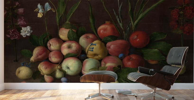 Fruit and Flowers [ca. 1630] by Orsola Maddalena Caccia [1596–1676] Wall Murals