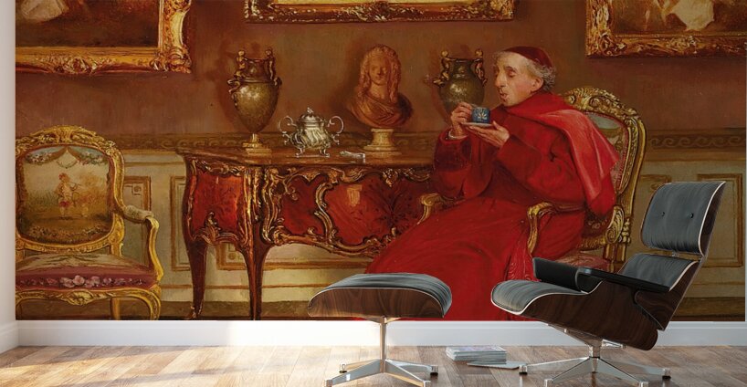 Taking Tea by Georges Croegaert [1848–1923] Wall Murals