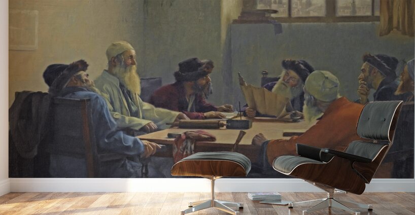 The Seven Rabbis in Jerusalem by Theodoros Ralli [1852–1909] Wall Murals
