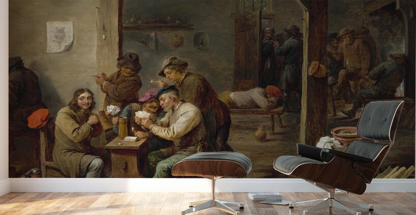 Tavern Scene [1658] by David Teniers The Younger [1610–1690] Wall Murals