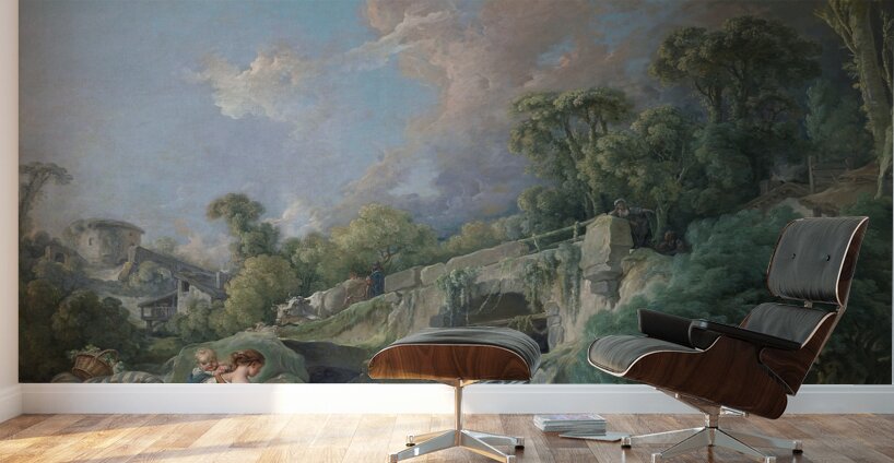 Washerwomen [1768] by François Boucher [1703–1770] Wall Murals