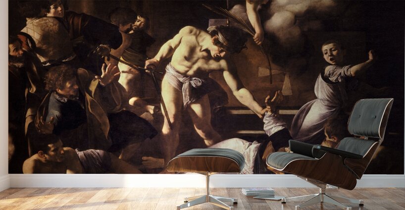 The Martyrdom of Saint Matthew [circa 1599–1600] by Caravaggio [1571–1610] Wall Murals