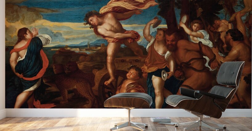 Bacchus and Ariadne by Follower of Titian [1506–1576] Wall Murals