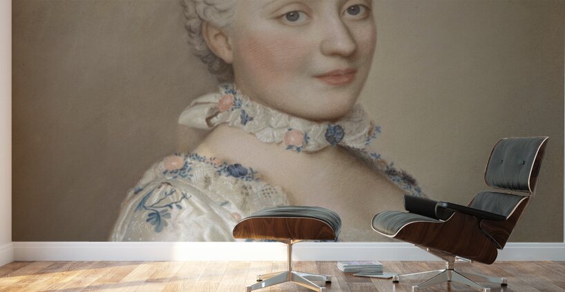 Maria Josepha of Saxony. Dauphine of France [1749] by Jean–Etienne Liotard [1702–1789] Wall Murals