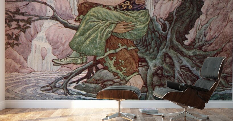 Curdie had again and again to carry her [1949] by Charles Folkard [1878–1963] Wall Murals