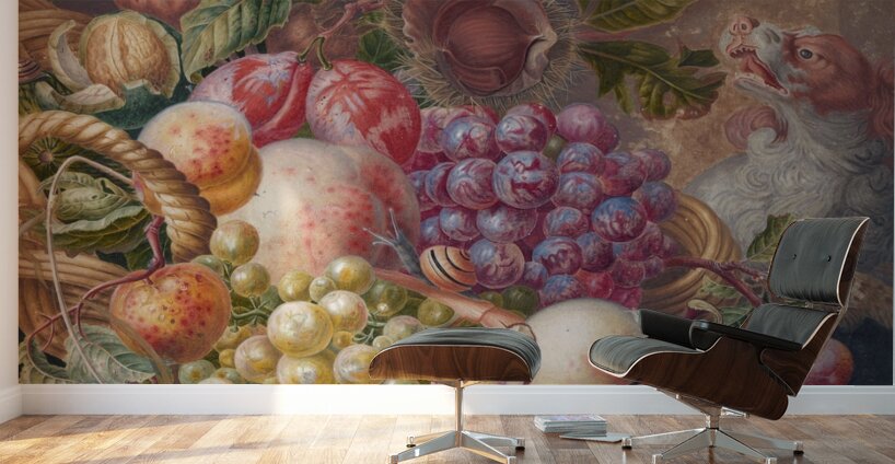 Fruit Still Life [1677–1726] by Herman Henstenburgh [1667–1726] Wall Murals