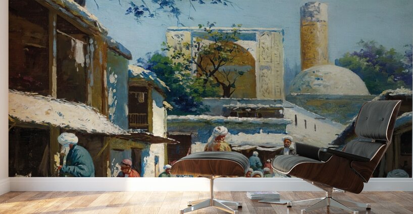 Samarkand Street Market by Richard Karlovich Zommer [1866–1939] Wall Murals