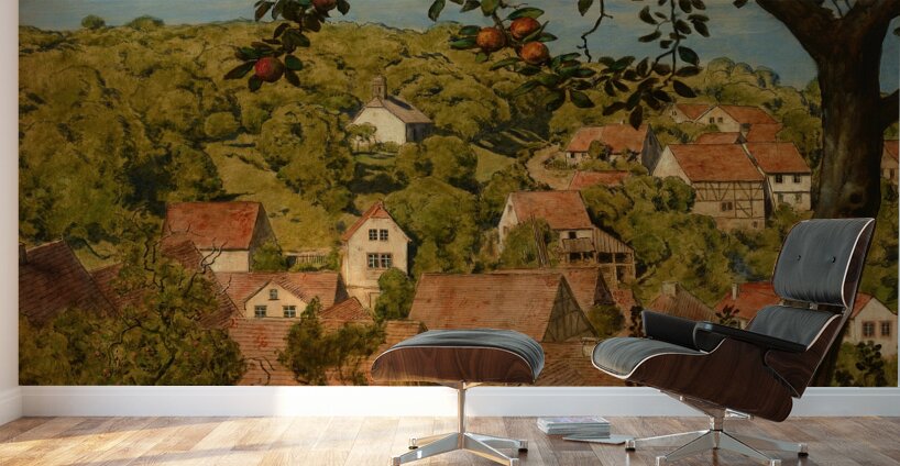 Blick auf Mamolsheim [1890] by Hans Thoma [1839–1924] Wall Murals