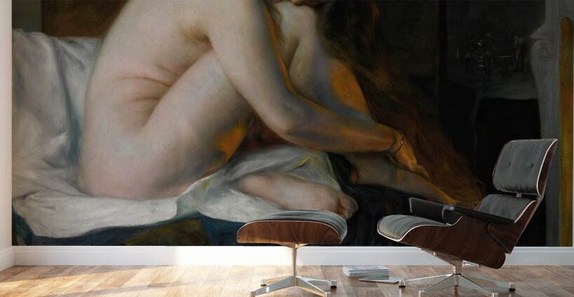 Before The Fire [1912] by Julius Leblanc Stewart [1855–1919] Wall Murals