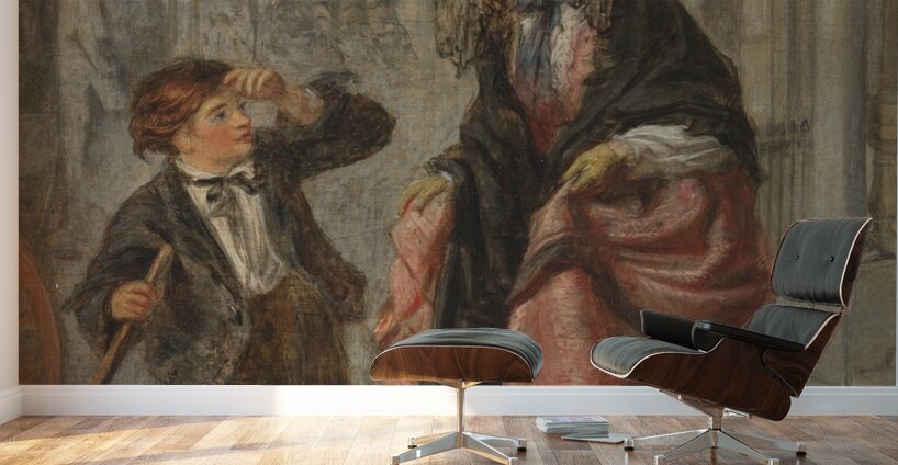 The crossing sweeper [1863] by William Powell Frith [1819–1909] Wall Murals