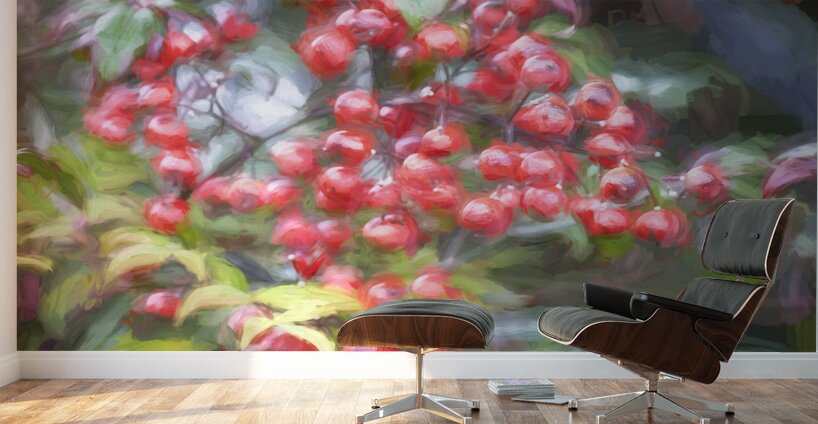 Red Berries Nadina Heavenly Bamboo X1 1 Wall Murals