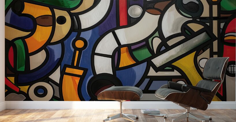 Abstract Composition 7H29PZ 48 Wall Murals