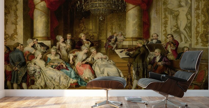 The Recital by Carl Schweninger. Jr [1854–1903] Wall Murals