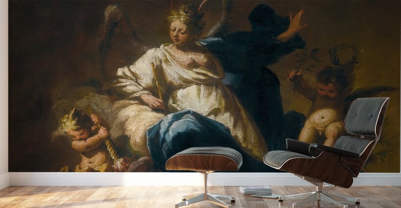 The victory of virtue over vice by Francesco Conti [1681–1760] Wall Murals