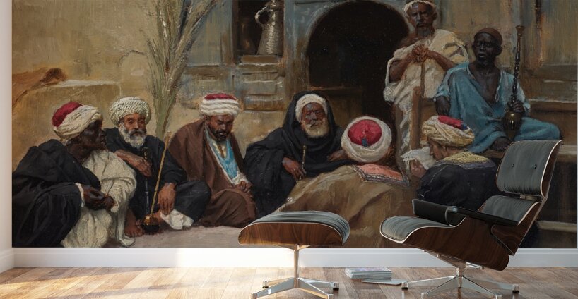A Council Of Elders by Ludwig Deutsch [1855–1935] Wall Murals