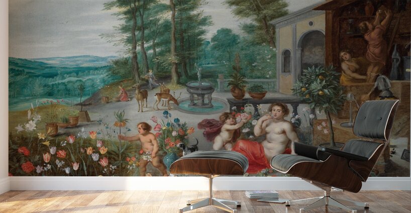 An Allegory Of Smell [1640s] by Jan Brueghel the Younger [1601–1678] Wall Murals