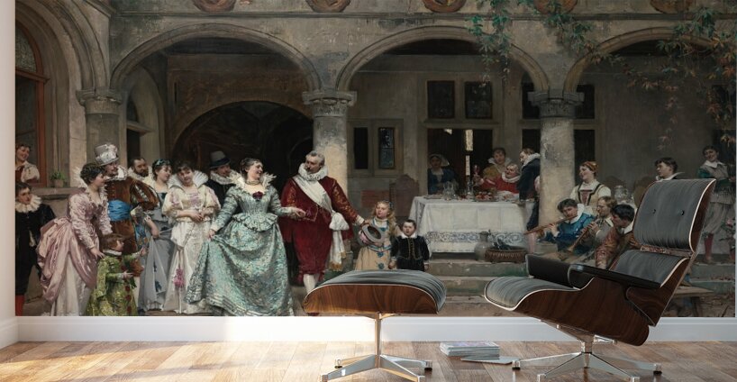 Les Noces D’argent [1879] by Adrien Moreau [1843–1906] Wall Murals