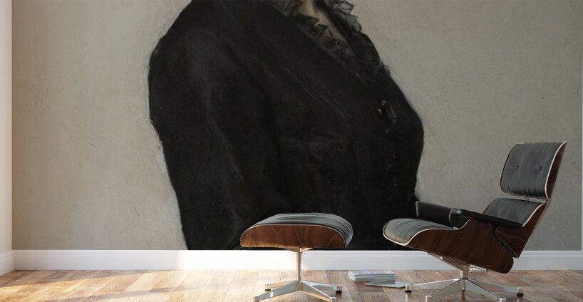 Portrait de Jacqueline Comerre–Paton en robe noire [1879] by Léon François Comerre [1850–1916] Wall Murals