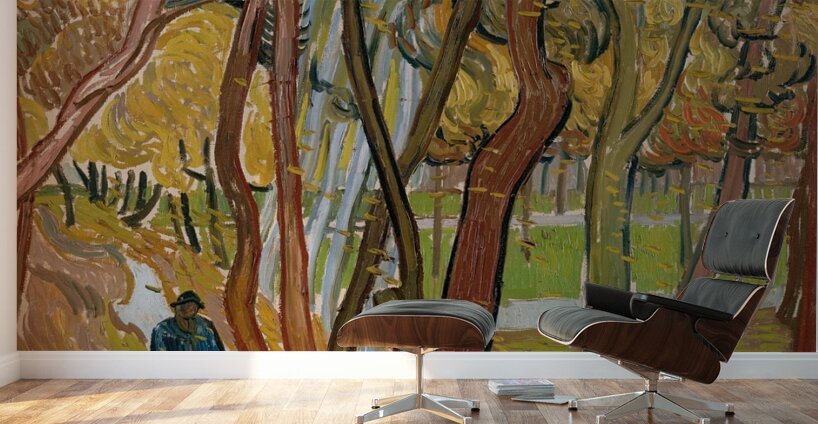The garden of Saint Paul’s Hospital [The fall of the leaves’] by Vincent van Gogh [1853–1890] Wall Murals