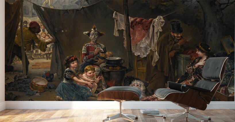 Behind The Scenes by Ludwig Knaus [1829–1921] Wall Murals