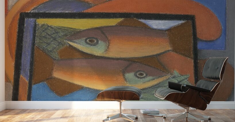 Study for Fish in Glass Case by Mark Gertler [1891–1939] Wall Murals