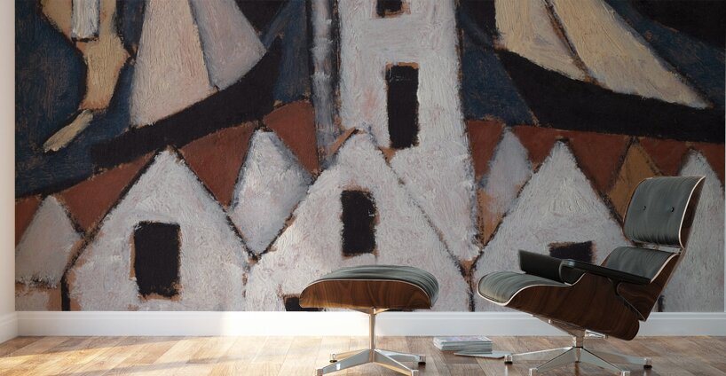 Movement No. 5. Provincetown Houses [1916] by Marsden Hartley [1877–1943] Wall Murals