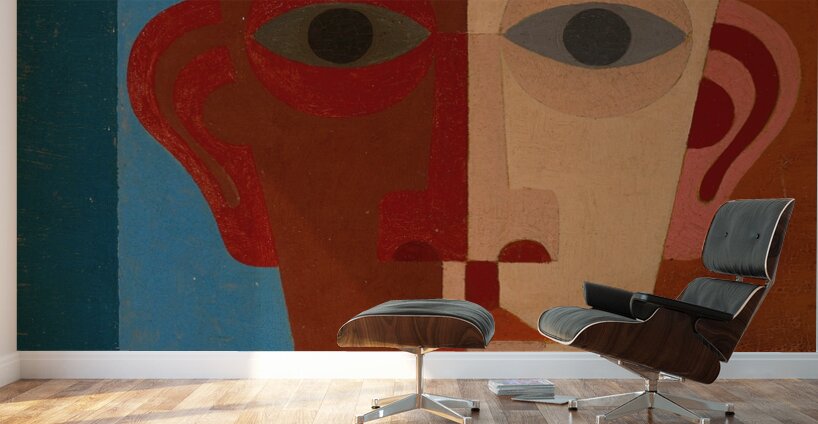 Selbstbildnis [1931] by Heinrich Hoerle [1895–1936] Wall Murals