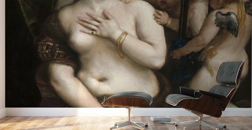 Venus With a Mirror [C. 1555] by Titian [c. 1488–1576] Wall Murals