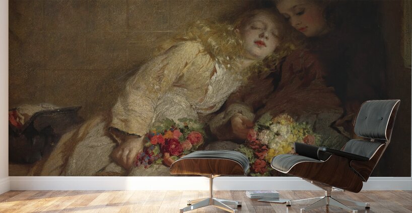 The return home [1873] by George Elgar Hicks [1824–1914] Wall Murals